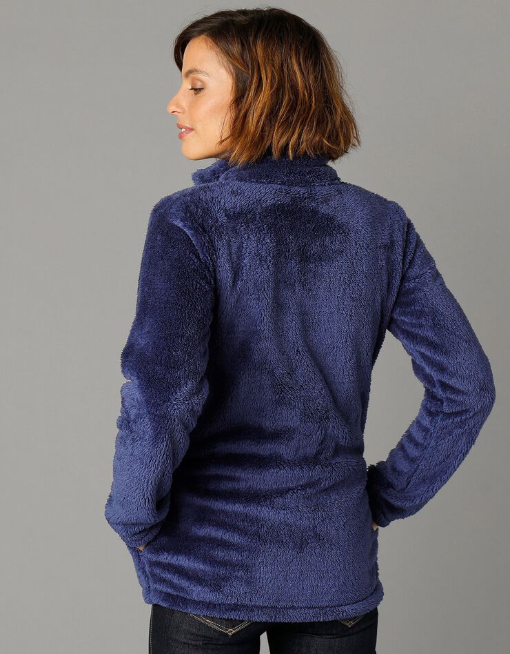 Veste zippée maille peluche (marine) Veste zippée maille peluche (marine)