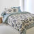Linge de lit Marinette en coton imprim&eacute; (bleu)