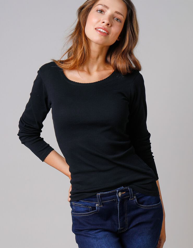 Tee-shirt manches longues - lot de 2 (noir)