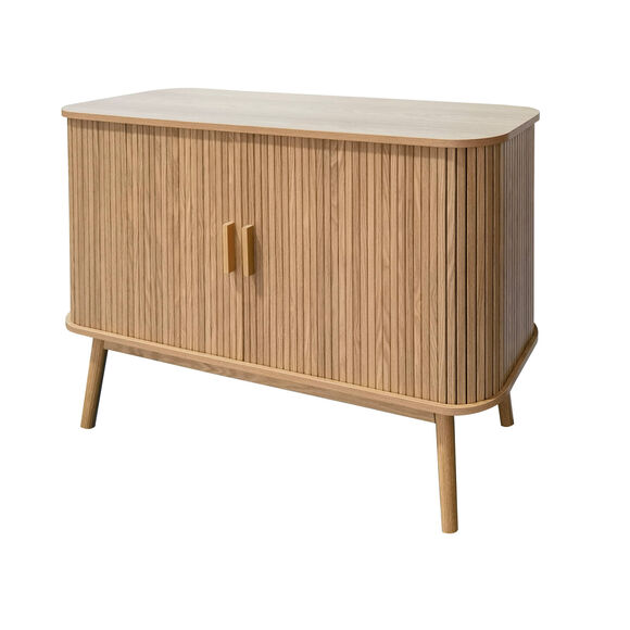 Buffet arrondi, 2 portes coulissantes (naturel)