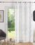 Voilage broderie demi-cercle (blanc / gris)