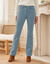 Pantalon droit, velours côtelé (gris bleuté)