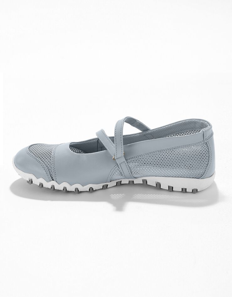 Ballerines de sport scratchées ultra-souples (gris argent)