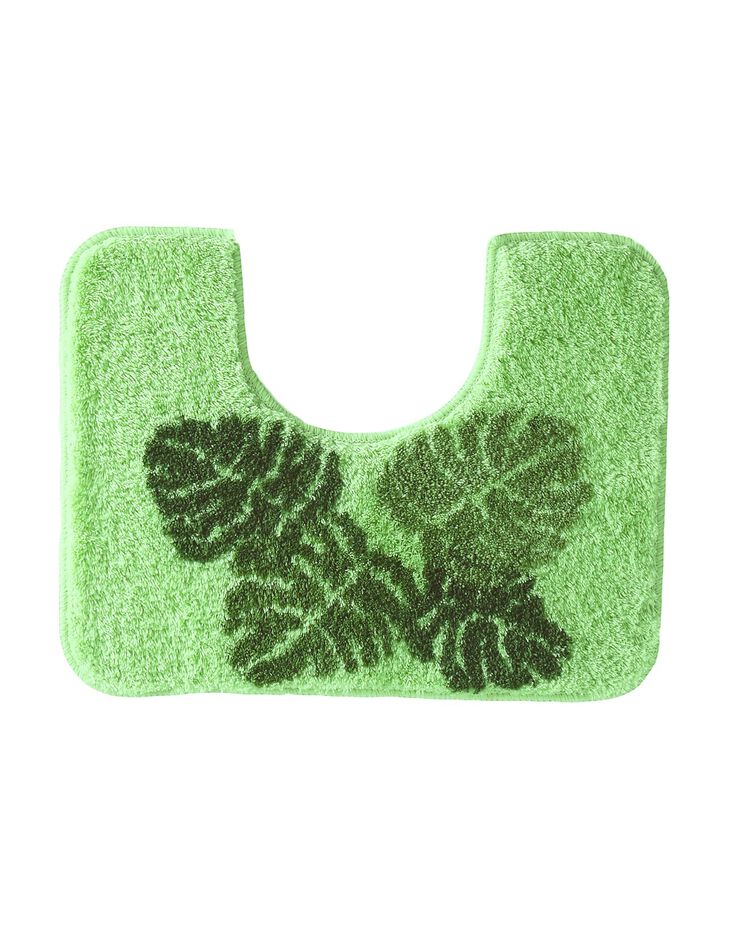 Tapis de bain motif jungle (vert)