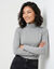 Sous-pull col roul&eacute; coton stretch uni (gris chin&eacute;)