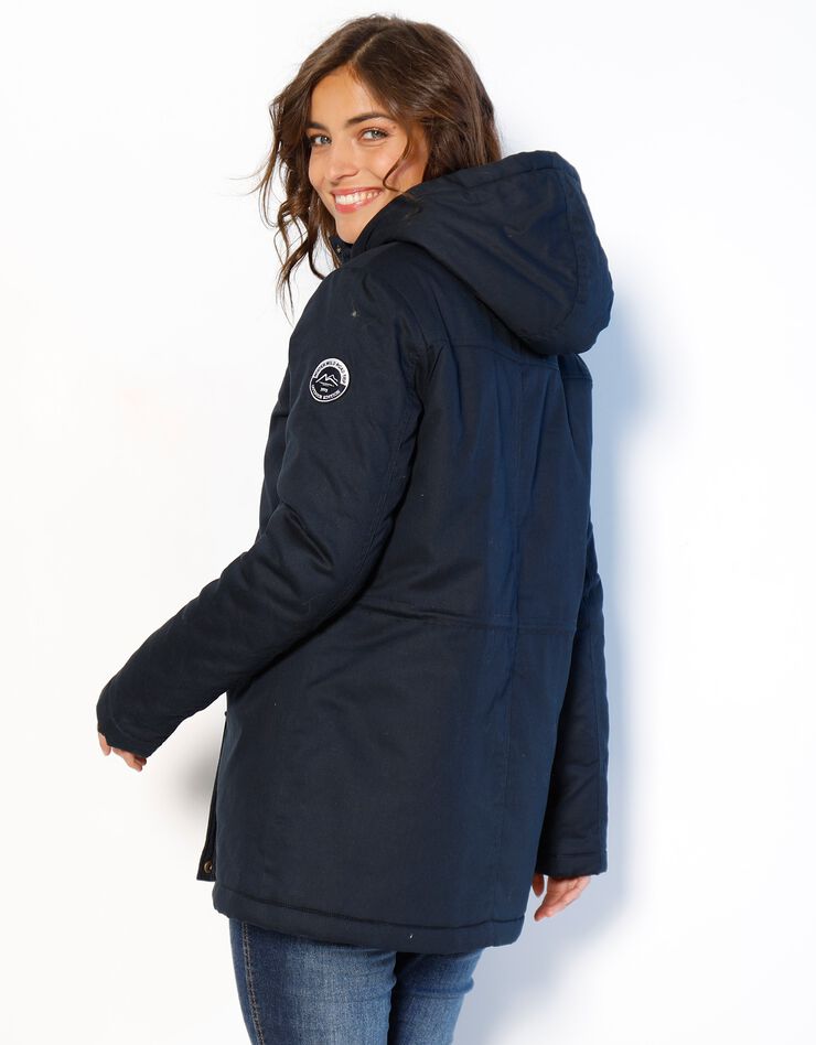 Parka déperlante doublée maille polaire (marine) Parka déperlante doublée maille polaire (marine)