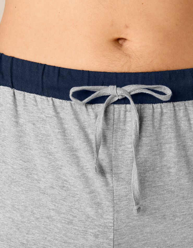 Pantalon pyjama bas droits - lot de 2 (gris + marine) Pantalon pyjama bas droits - lot de 2 (gris + marine)