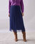 Jupe voile plissé, petite stature (bleu indigo)