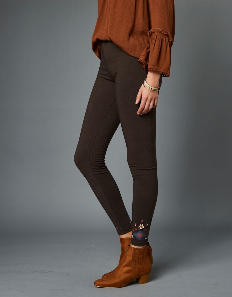 Legging base imprimée (chocolat) Legging base imprimée (chocolat)