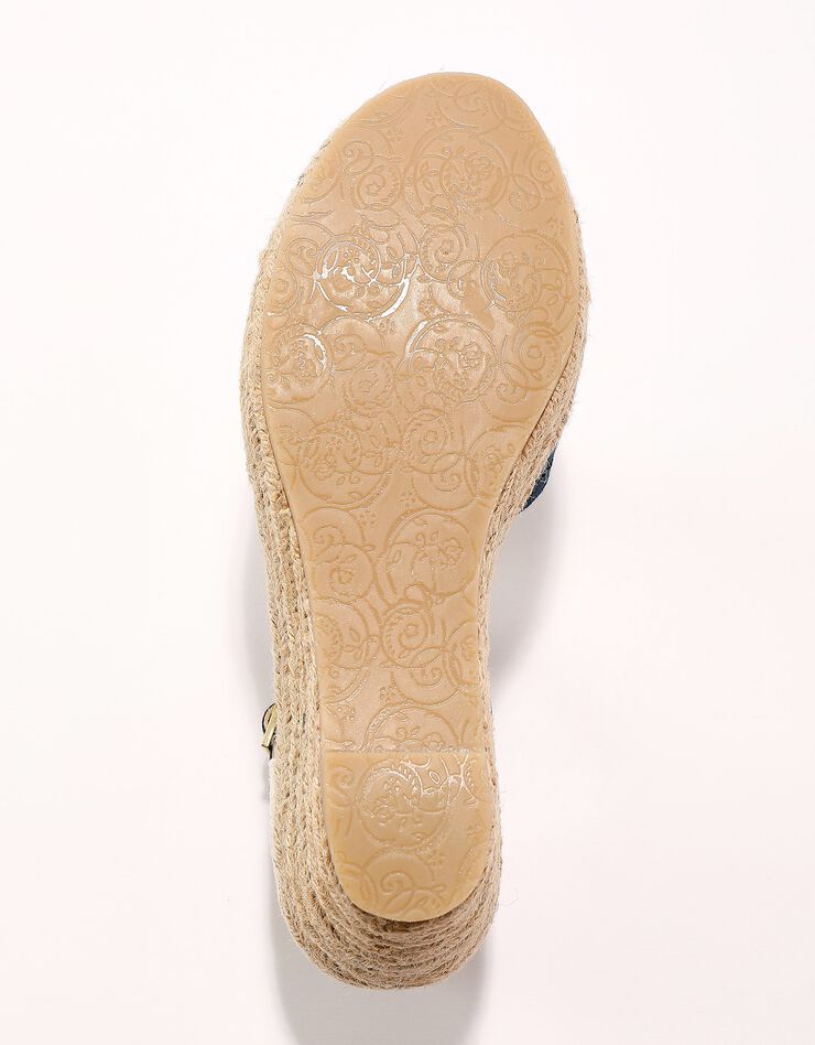 Espadrilles compensées dessus macramé (bleu marine) Espadrilles compensées dessus macramé (bleu marine)