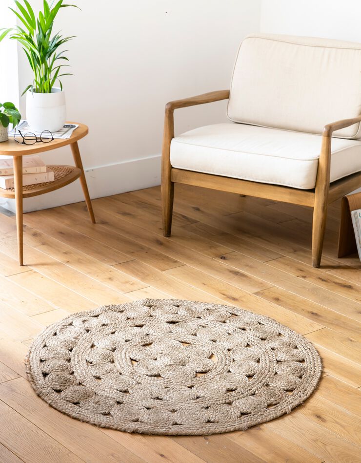 Tapis rond en jute (jute)