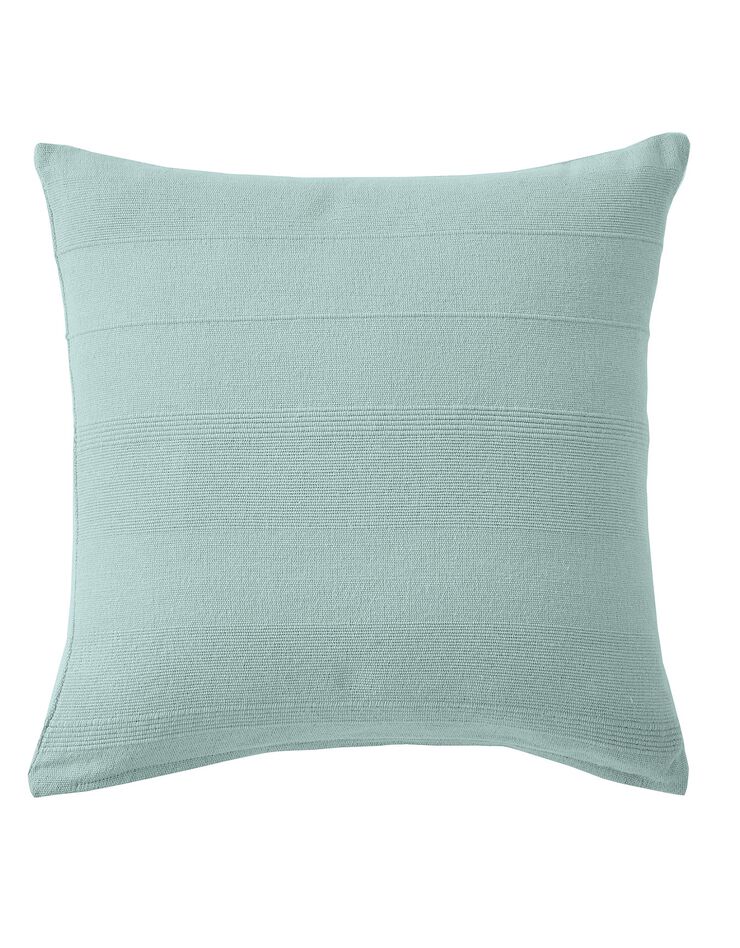 Housse coussin unie coton tissage artisanal - lot de 2 (céladon)