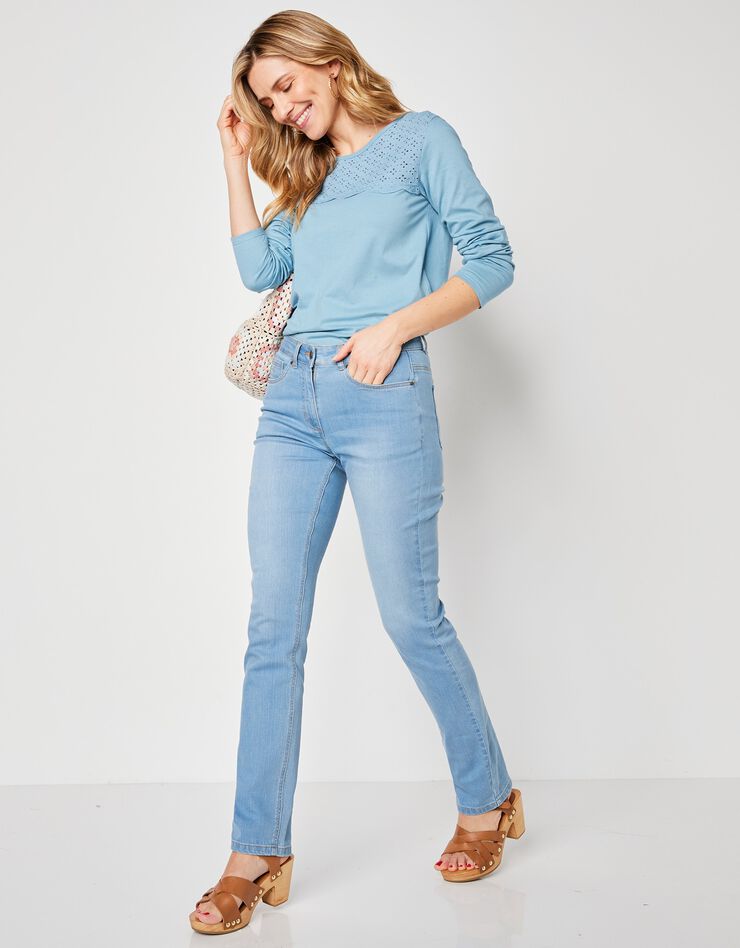 Jean stretch coupe droite (bleached) Jean stretch coupe droite (bleached)