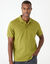 Polo uni maille piqu&eacute;e manches courtes (vert mousse)