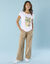 Pantalon coupe large, Spécial Petites (sable)