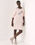Chemise de nuit manches longues motif noeuds  (rose p&acirc;le)