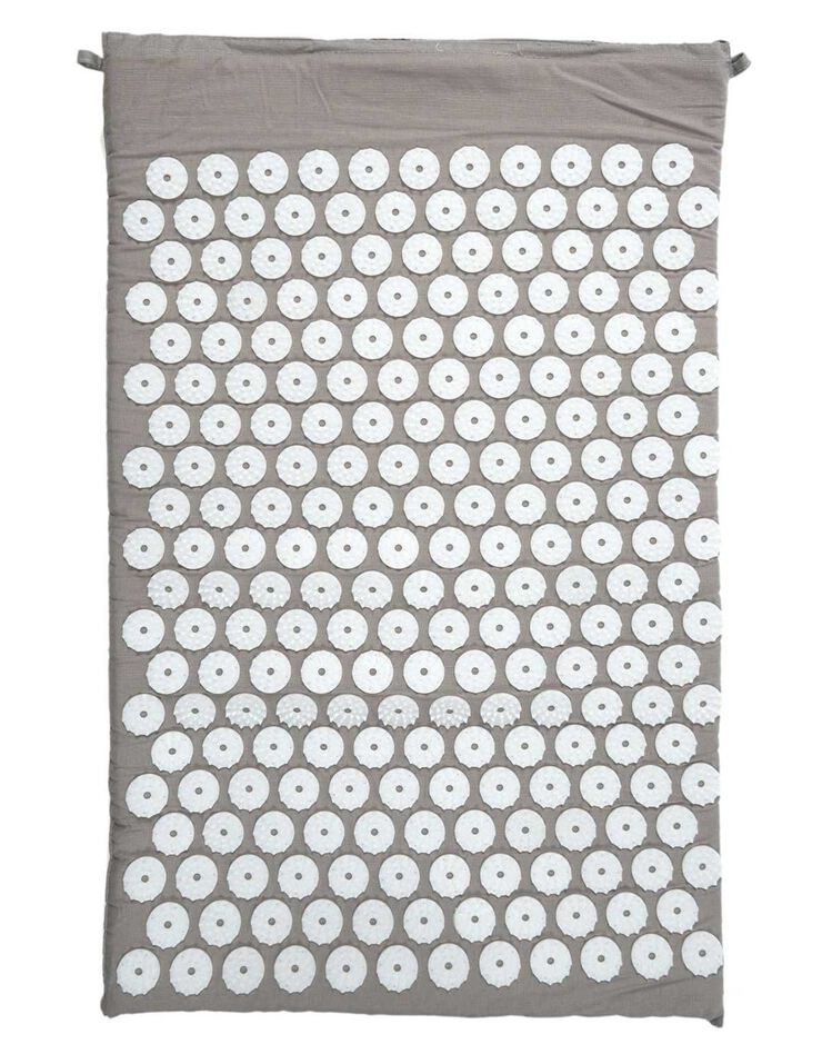Tapis + oreiller d'acupression + sac de rangement (BEIGE/BLANC) Tapis + oreiller d'acupression + sac de rangement (BEIGE/BLANC)