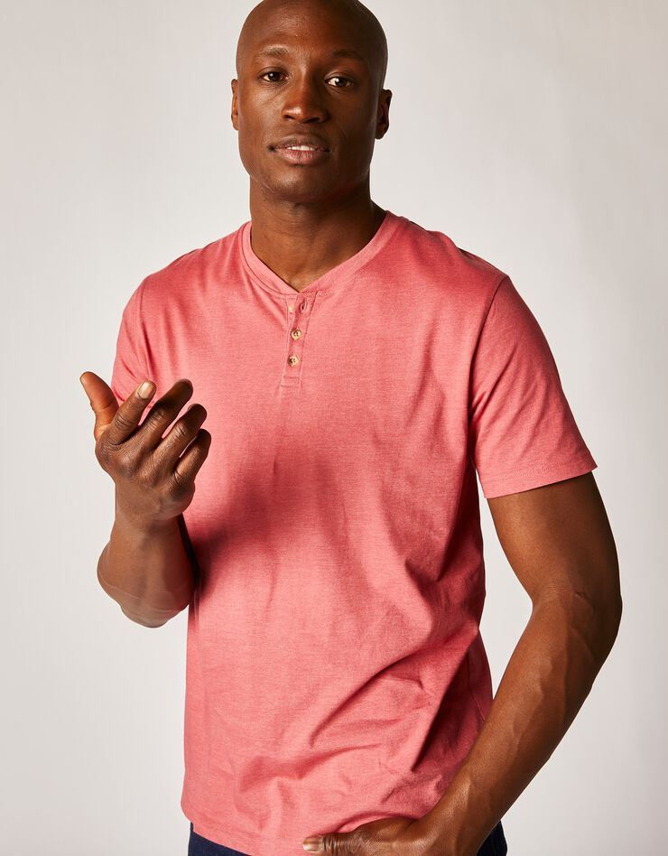 Tee-shirt col tunisien (corail) Tee-shirt col tunisien (corail)