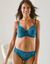 Soutien-gorge forme emboîtante dentelle unie Arum - avec armatures (bleu canard)