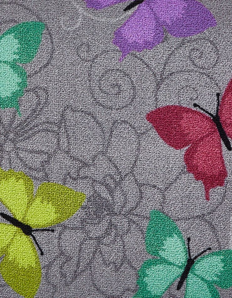 Tapis cuisine imprimé papillons (gris) Tapis cuisine imprimé papillons (gris)