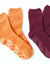 Chaussettes antidérapantes en maille bouclette - lot de 2 (caramel + aubergine)