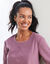 Chemise de nuit manches longues en micro polaire` (violet grisé)