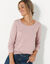 T-shirt col rond manches longues uni (rose parmé)