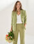 Veste blazer, viscose-lin (vert)