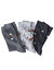 Chaussettes fantaisie motifs &laquo; moutons &raquo; - lot de 3 paires (gris chin&eacute;)