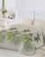  Couette microfibre imprimée feuilles tropicales 200 g/m² (vert)