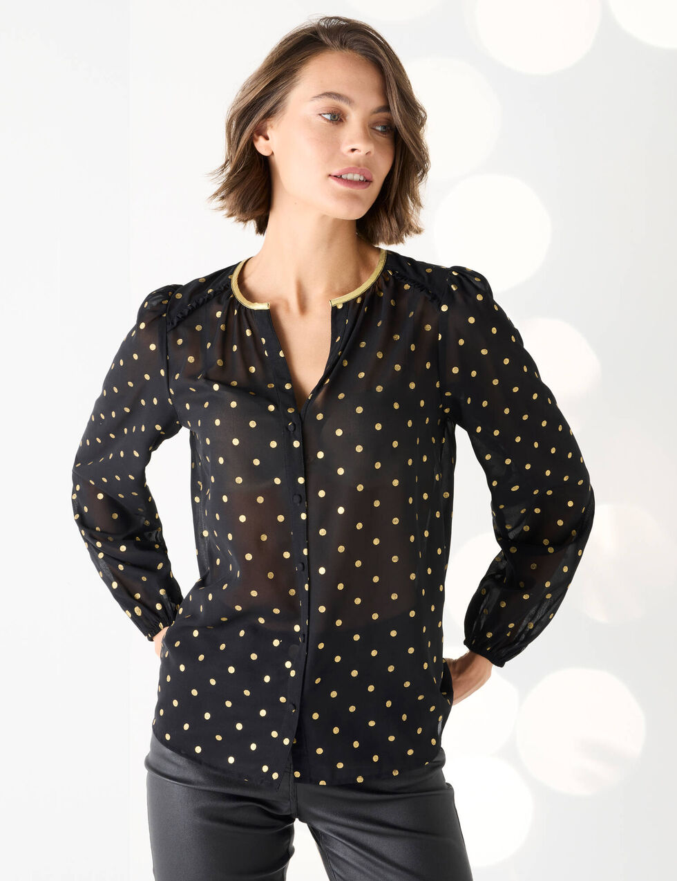 Chemisier Gerry Weber En Voile Fantaisie - Taille 40/42, Motif Floral Blanc