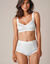Gainette maille satinée et dentelle Avila - lot de 2 (blanc + noir)