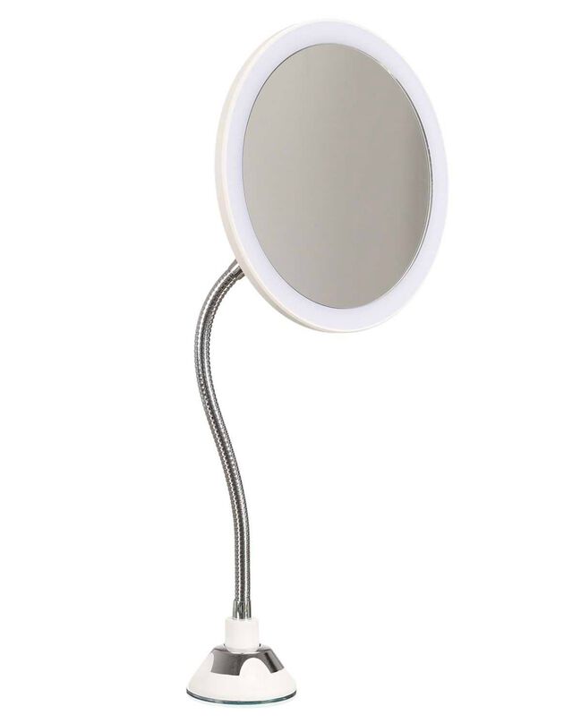 Miroir grossissant, flexible et lumineux (blanc)