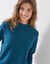 T-shirt col "cheminée" maille micro-polaire - chaleur intense (bleu pétrole)