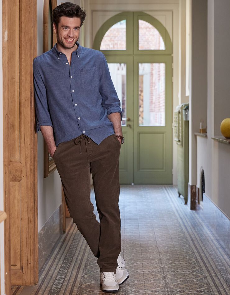 Chemise en flanelle légère (bleu) Chemise en flanelle légère (bleu)