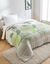  Couette microfibre imprim&eacute;e feuilles tropicales 400 g/m&sup2; (vert)