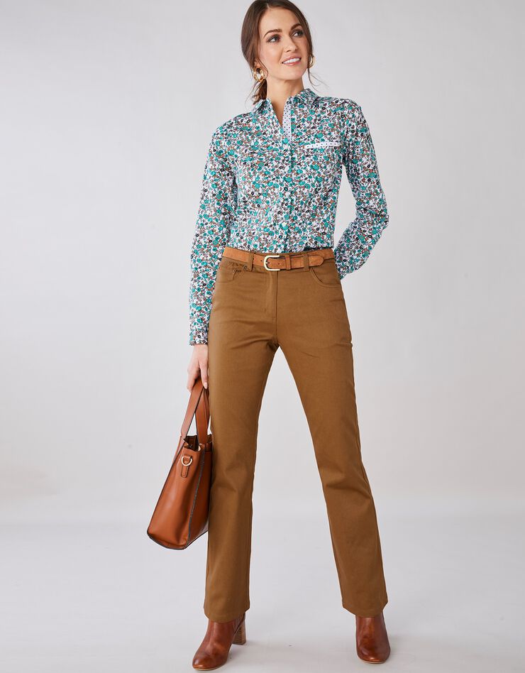 Pantalon bootcut 5 poches (noisette) Pantalon bootcut 5 poches (noisette)