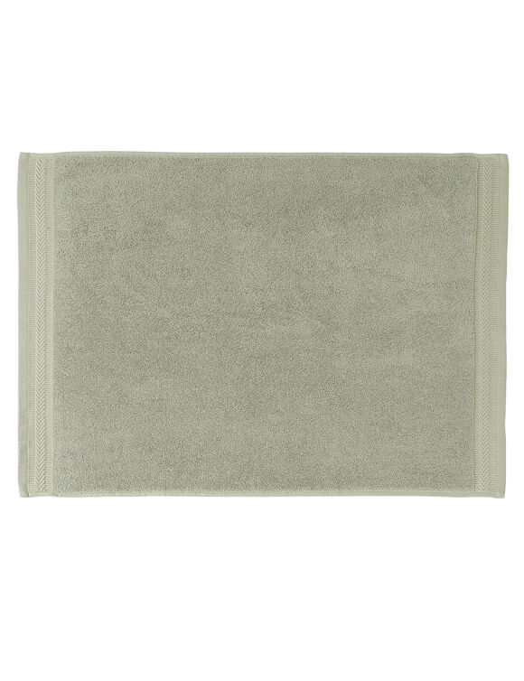 Tapis de bain &eacute;ponge liteau chevron (tilleul)