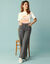 Jean taille haute Spécial Petites entrej. 65 cm, coupe large 7/8ème (gris)
