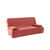 Housse clic-clac standard matelassée coton bachette uni (terracotta)