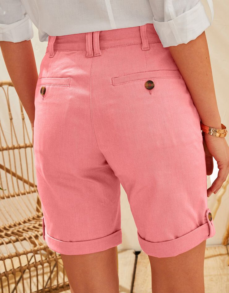 Bermuda short uni stretch (corail clair) Bermuda short uni stretch (corail clair)