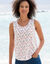 Débardeur larges bretelles imprimé floral (blanc / orange)