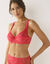 Soutien-gorge coton dentelle uni et imprimé pois Tropea  avec armatures - lot de 2 (rose)