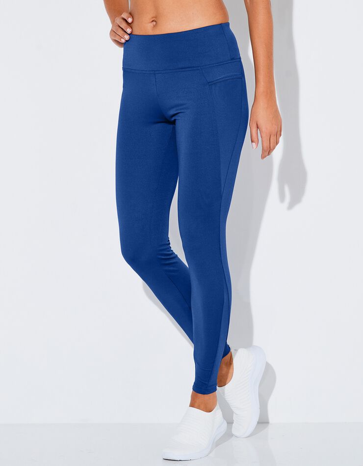 Legging taille haute avec empiècements résille (bleu) Legging taille haute avec empiècements résille (bleu)