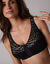Soutien-gorge dentelle et coton ouverture devant - sans armatures (noir)