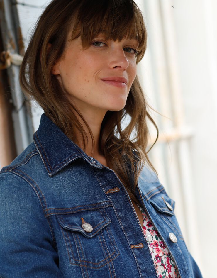 Veste boutonnée en jean (stone)