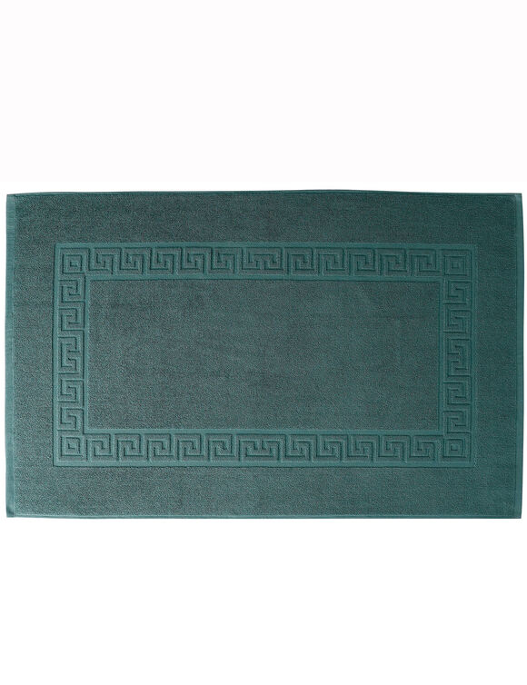Tapis de bain éponge liteau motif frise grecque (eucalyptus)