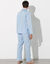 Pyjama uni popeline polyester/coton (ciel)