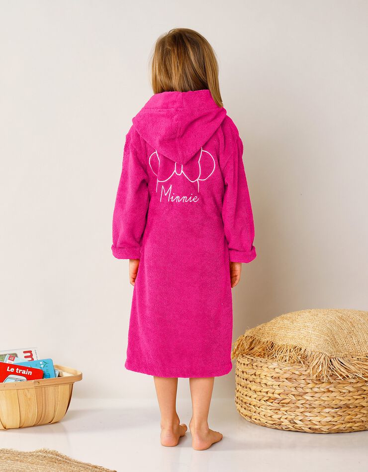 Peignoir enfant à capuche Minnie® Cœur de Disney® (fuchsia) Peignoir enfant à capuche Minnie® Cœur de Disney® (fuchsia)