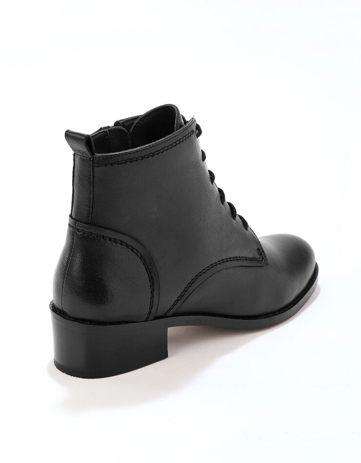 Bottines en cuir confort à lacets (noir) Bottines en cuir confort à lacets (noir)